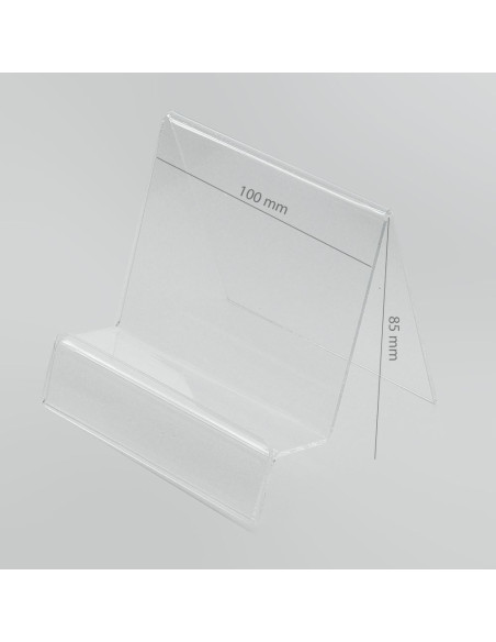 SUPPORT VERTICAL PLEXI AVEC EMPLACEMENT POUR LE PRIX (NAVI/TABLET)