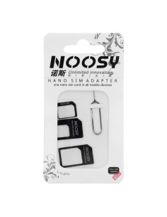 Kit d"adaptateurs Nano Sim/Micro,Micro Sim et Nano/Sim (NOOSY 3en1)
