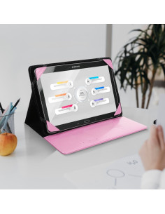 Etui universel Blun pour tablette 8" rose (UNT) 2