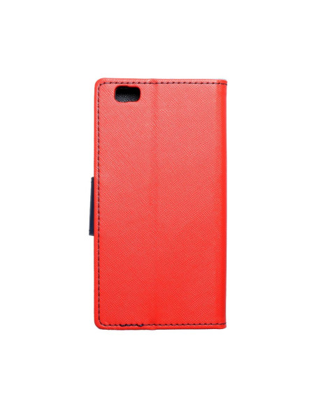 Etui Fancy Book pour HUAWEI P8 Lite rougepourbleu marine