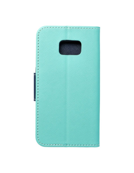 Etui Fancy Book pour SAMSUNG Galaxy S7 (G930) menthe pour bleu marine