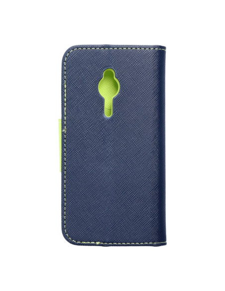 Etui Fancy Book pour NOKIA 230 bleu marinepourcitron vert