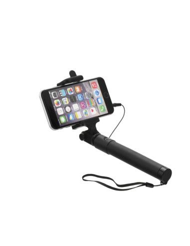 Kit / perche selfie avec télécommande dans le manche – noir