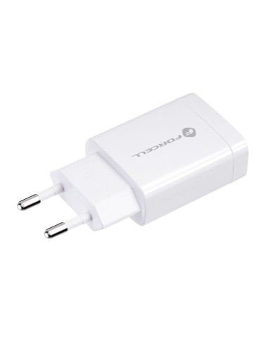 CHARGEUR SECTEUR FORCELL AVEC CABLE micro USB type C - 2,4A AVEC FONCTION QUICK CHARGE 3.0
