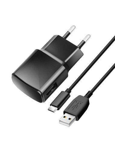 Chargeur Secteur Universel avec câble détachable USB type C 2A Blue Star
