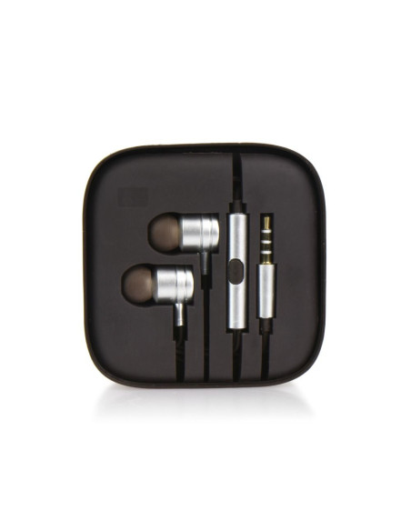KIT Earphones stereo Android box MI metal argent (Jack 3,5mm)