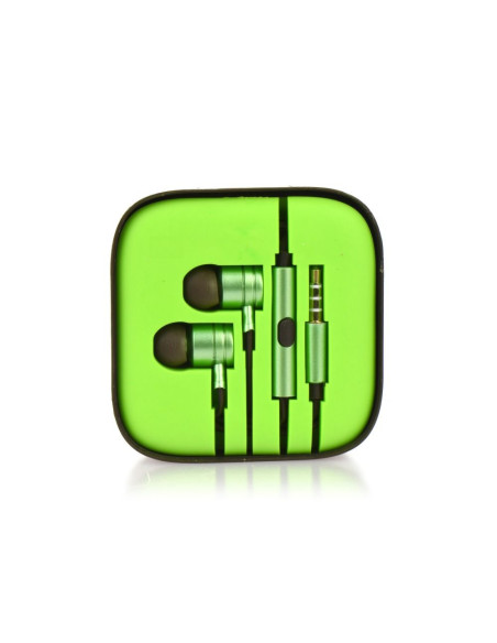 KIT Earphones stereo Android box MI metal lime (Jack 3,5mm)