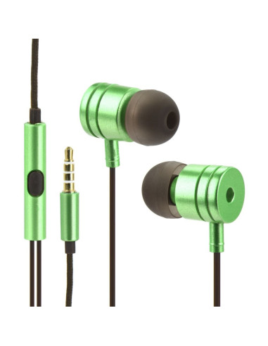 KIT Earphones stereo Android box MI metal lime (Jack 3,5mm)