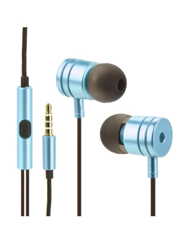 KIT Earphones stereo Android box MI metal bleu (Jack 3,5mm)