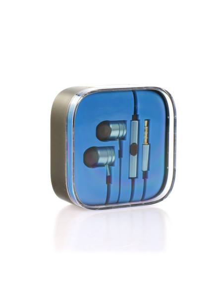 KIT Earphones stereo Android box MI metal bleu (Jack 3,5mm)