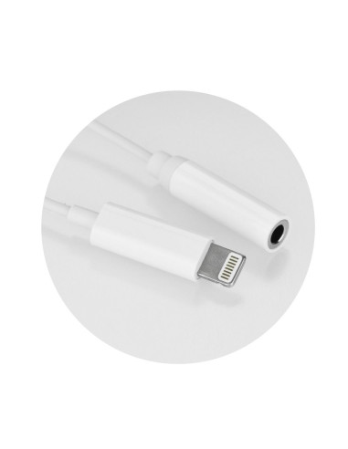Adaptateur HF/audio pour iPhone Lightning 8-pin do Jack 3,5mm blanc (femelle) AHFIdo3.5