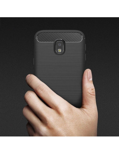 COQUE FORCELL- CARBON pour SAMSUNG Galaxy J3 2017 NOIR