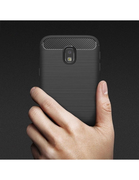 COQUE FORCELL- CARBON pour SAMSUNG Galaxy J3 2017 NOIR