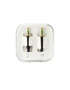 Câble AUX JACK STEREO 3,5mm noir 1m - plat ( boîte) 2