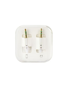 Câble AUX JACK STEREO 3,5mm blanc 1m - plat ( boîte) 2