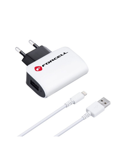 CHARGEUR SECTEUR pour iPhone 8-pin AVEC CABLE DETACHABLE Forcell