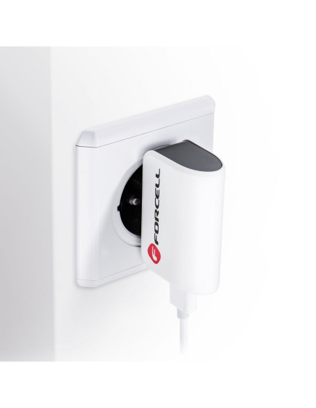 CHARGEUR SECTEUR pour iPhone 8-pin AVEC CABLE DETACHABLE Forcell