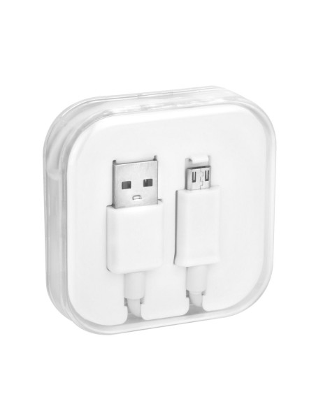 Câble USB - Micro USB blanc BOX