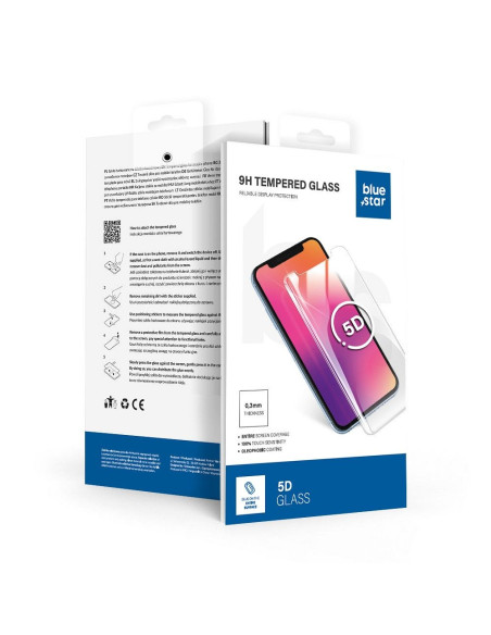 VERRE TREMPE Blue Star 5D- APP IPHO 7/8/SE 2020 Full Cover (full glue) BLANC