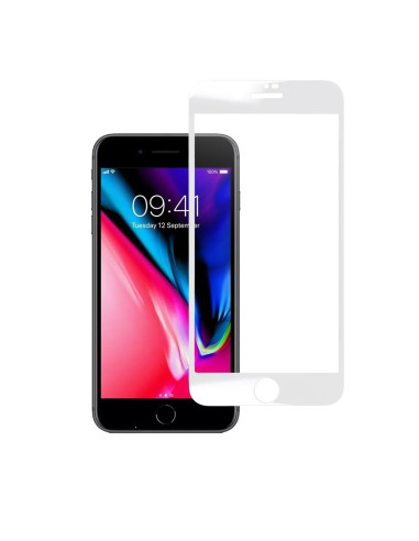 VERRE TREMPE Blue Star 5D- APP IPHO 7/8 Plus Full Cover (full glue) BLANC