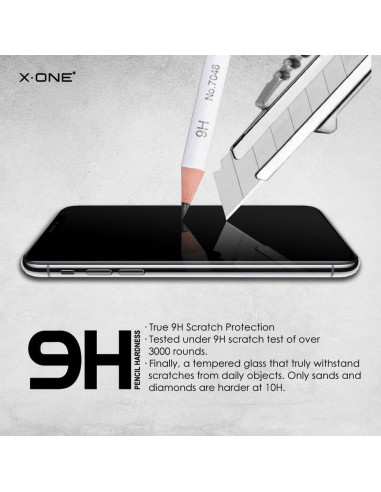 VERRE TREMPE - X-ONE 3D - APP IPHO X NOIR