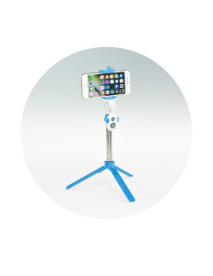Kit / perche selfie avec télécommande bluetooth tripod - bleu 2