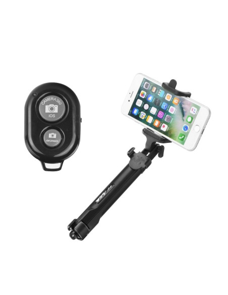 Kit / perche selfie avec télécommande bluetooth tripod - noir