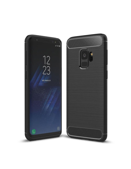 COQUE FORCELL - CARBON pour SAMSUNG Galaxy S9 PLUS NOIR