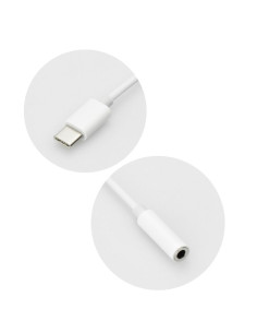 Adaptateur HF/audio Type C to Jack 3,5mm blanc 2