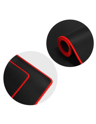 Tapis de souris gaming 900x400x3mm noir - rouge