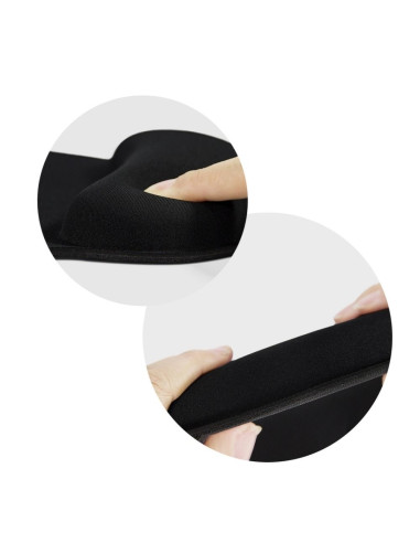 Tapis de souris ergonomique pour le poignet 250x230x25mm / noir