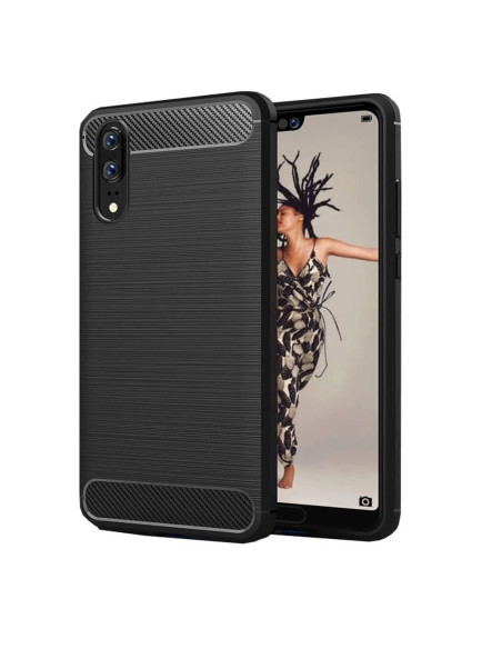 COQUE FORCELL - CARBON pour HUAWEI P20 PRO NOIR