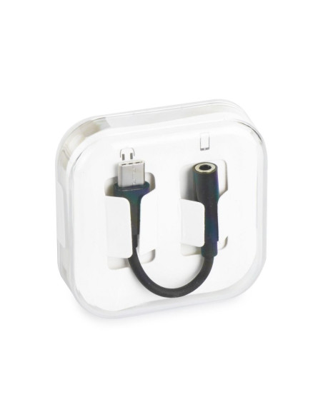 Adaptateur HF/audio Type C to Jack 3,5mm noir BOX [DAC] (dans la boîte)