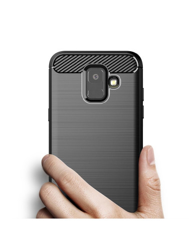 COQUE FORCELL - CARBON pour SAMSUNG Galaxy A6 ( A6 2018 ) NOIR