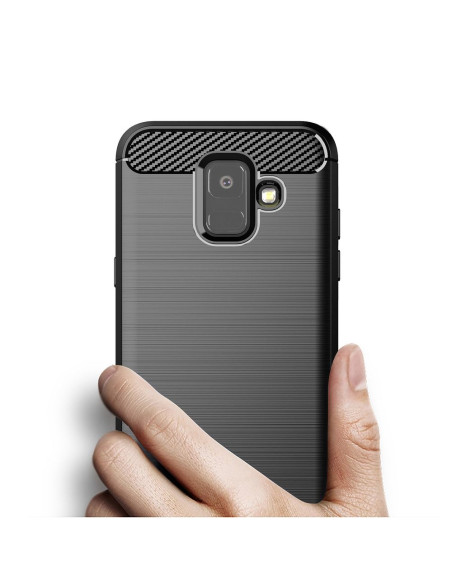 COQUE FORCELL - CARBON pour SAMSUNG Galaxy A6 ( A6 2018 ) NOIR