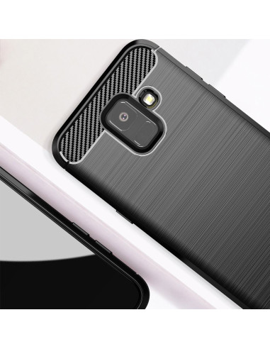 COQUE FORCELL - CARBON pour SAMSUNG Galaxy A6 ( A6 2018 ) NOIR