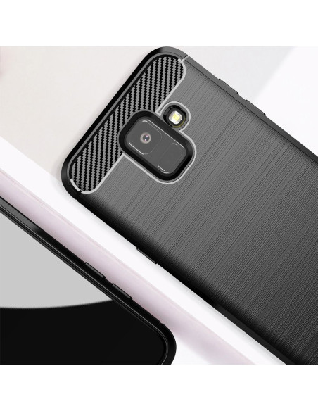 COQUE FORCELL - CARBON pour SAMSUNG Galaxy A6 ( A6 2018 ) NOIR
