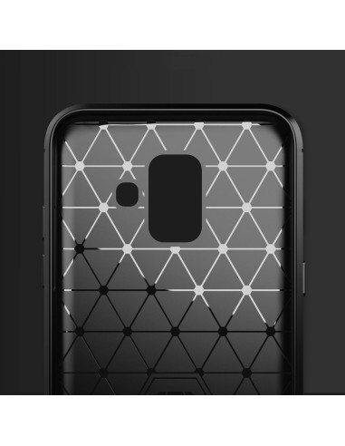 COQUE FORCELL - CARBON pour SAMSUNG Galaxy A6 ( A6 2018 ) NOIR