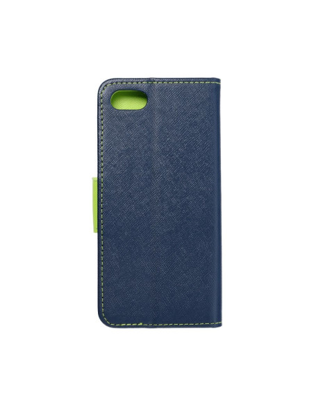 Etui Fancy Book pour HUAWEI Y5 2018 bleu marinepourcitron vert