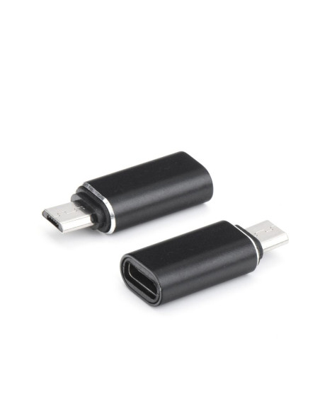 Adaptateur pour chargeur Type C - Micro USB noir