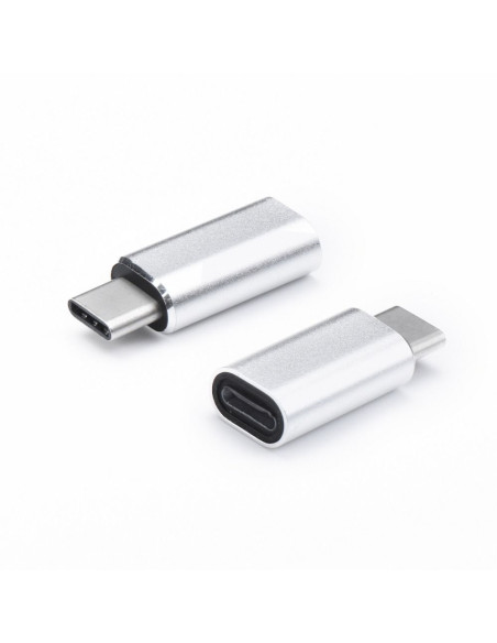 Adaptateur pour chargeur for iPhone Lightning 8-pin do Type C argenté