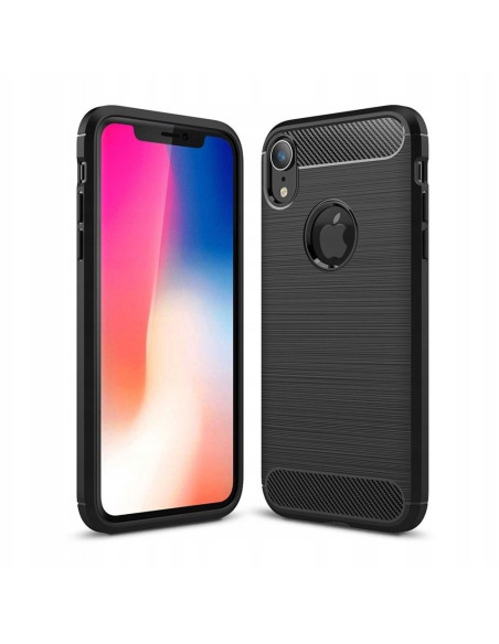 COQUE FORCELL - CARBON pour IPHONE XR NOIR