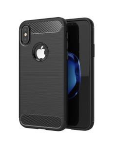 COQUE FORCELL - CARBON pour IPHONE XS MAX NOIR