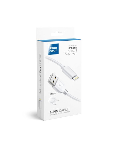 Câble USB Blue Star Lite compatible avec iPhone 5/6/7/8/X