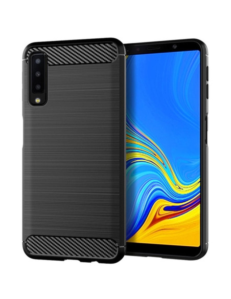 COQUE FORCELL- CARBON pour SAMSUNG Galaxy A7 2018 ( A750 ) NOIR