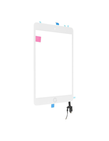 VITRE TACTILE + home EQ Ipad Mini 3 BLANC ( A1599, A1600, A1601 )