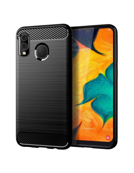 COQUE FORCELL - CARBON pour HUAWEI P Smart 2019 NOIR
