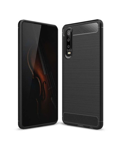 COQUE FORCELL - CARBON pour HUAWEI P30 NOIR