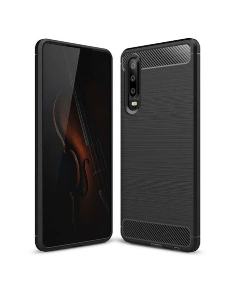 COQUE FORCELL - CARBON pour HUAWEI P30 NOIR