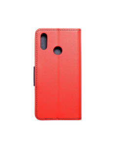 Etui Fancy Book pour HUAWEI P Smart 2019 rougepourbleu marine 2